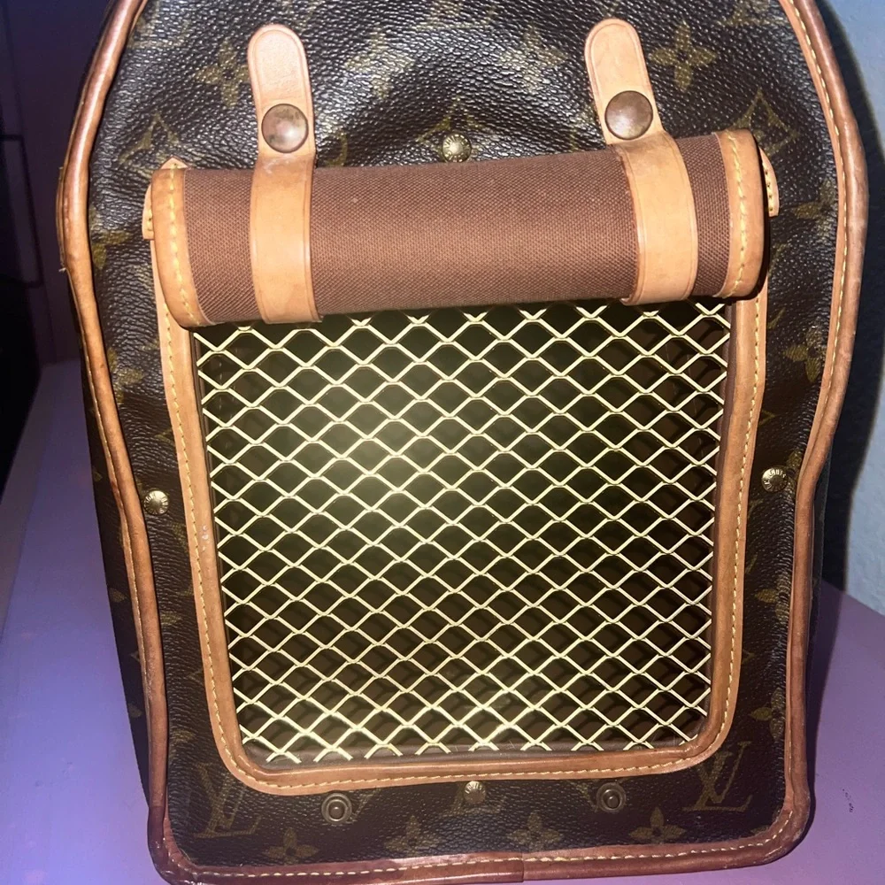 LV Monogram Sac Chien 40 Pet Carrier Hand Bag SM